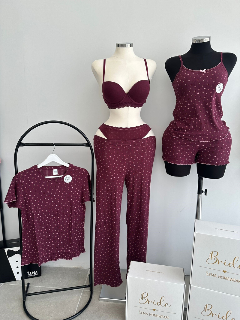 Mürdüm Işıltısı %100 Pamuk 6lı Set 