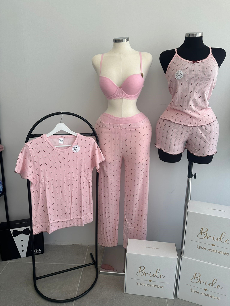 Pembe Işıltısı %100 Pamuk 6lı Set