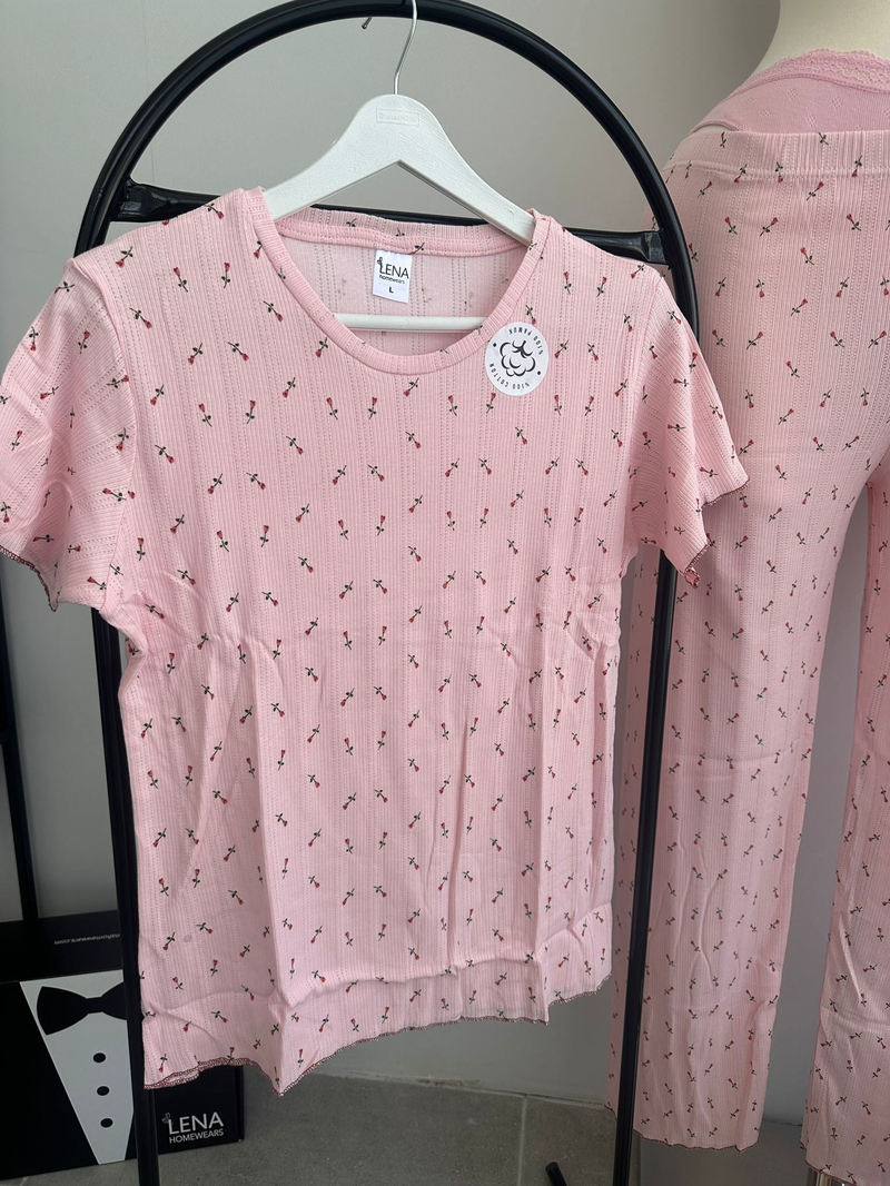 Pembe Işıltısı %100 Pamuk 6lı Set