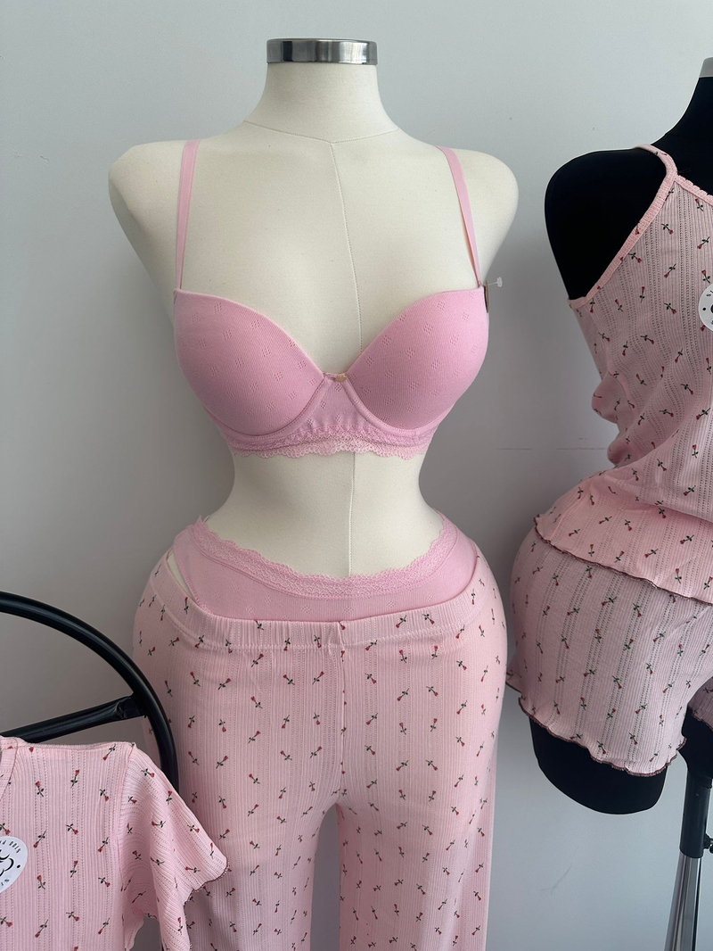 Pembe Işıltısı %100 Pamuk 6lı Set