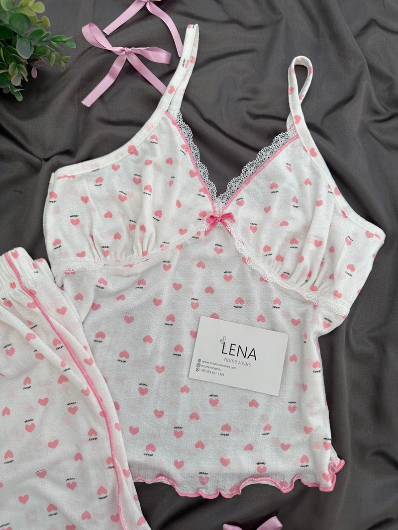 Pembe Pureks Şortlu Pijama Takımı