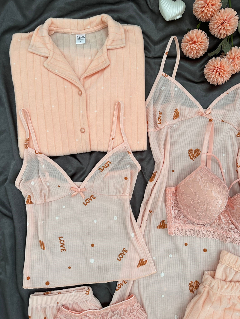 Petianto Somon 7li Pijama Set