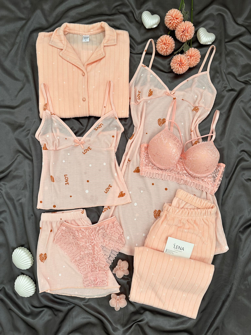 Petianto Somon 7li Pijama Set