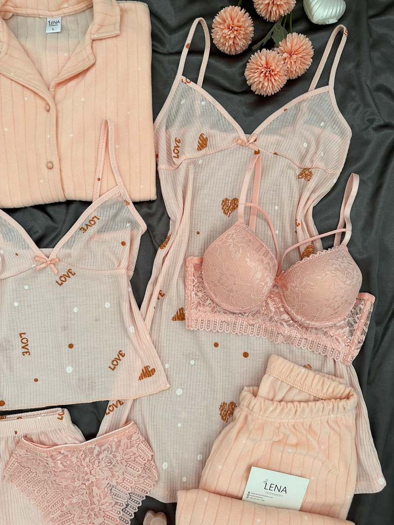 Petianto Somon 7li Pijama Set