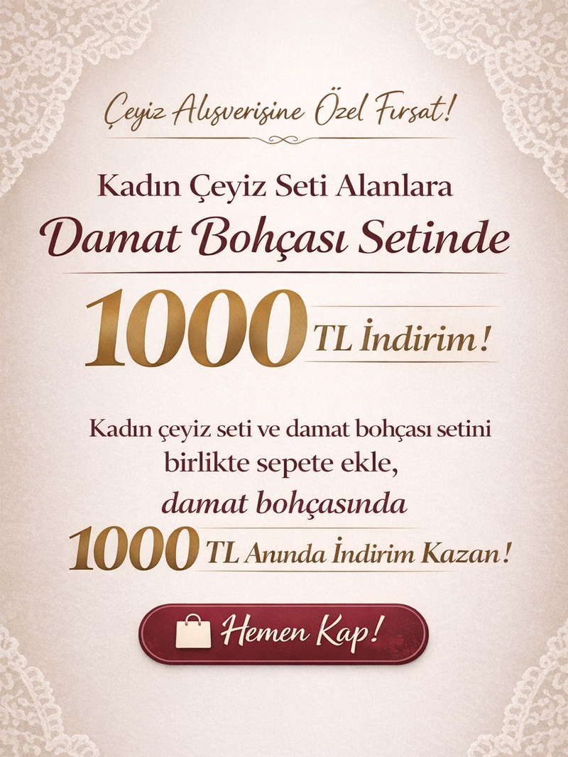 Siyah- Ekose Çift Pijamalı 10lu Damat Bohçası