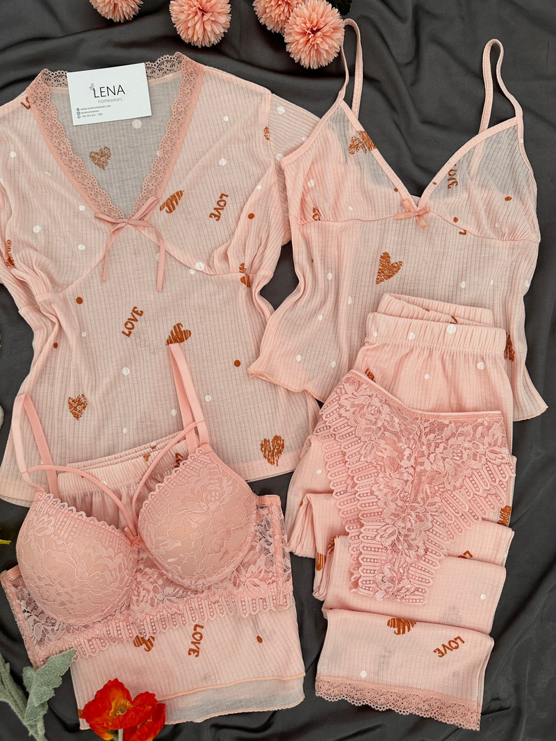 Somon Love 6lı Pijama & Çamaşır Seti