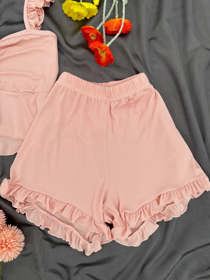 Somon Milas Şortlu Pijama Takımı