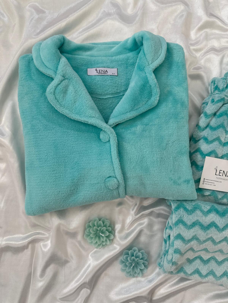 Suyeşil Yumoş Pijama Takımı 