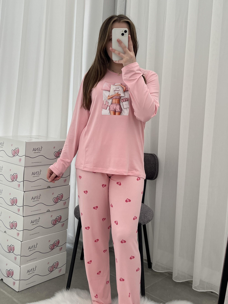 Uyuyan Güzel Uzun Kollu Pijama Takımı 