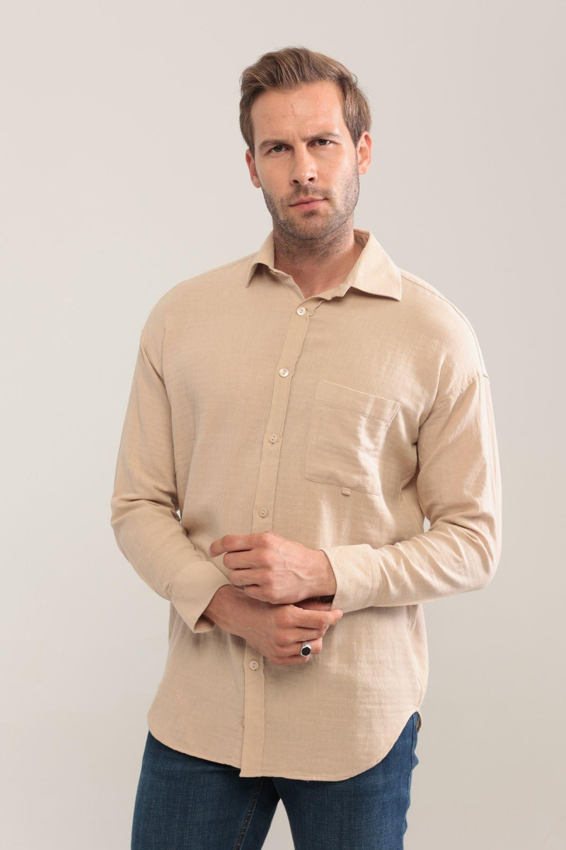 Erkek Oversize Uzun Basic Gömlek (HEDİYE KUTULU)