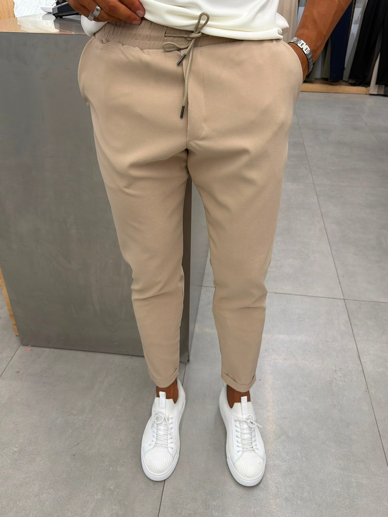 Marrakech Double Paça Pantolon Bej