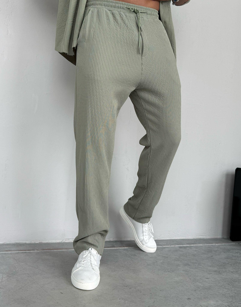 Marrakech Fitilli Baggy Pantolon Haki