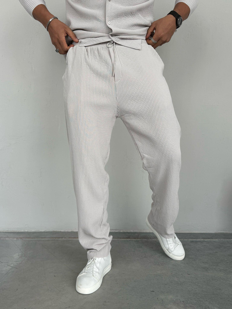 Marrakech Fitilli Baggy Pantolon Taş