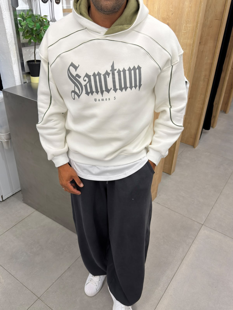 Vamos Tasarım Sweatshirt Beyaz