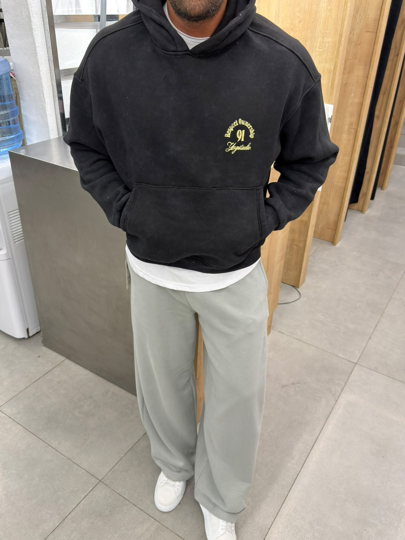 Yıkamalı Yüksek Kalite Sweatshirt Siyah