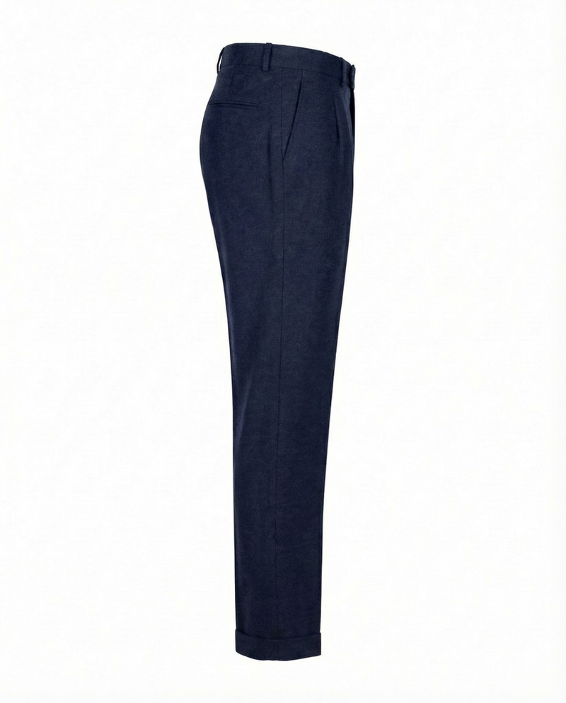 Alata Pleated Pants Navy