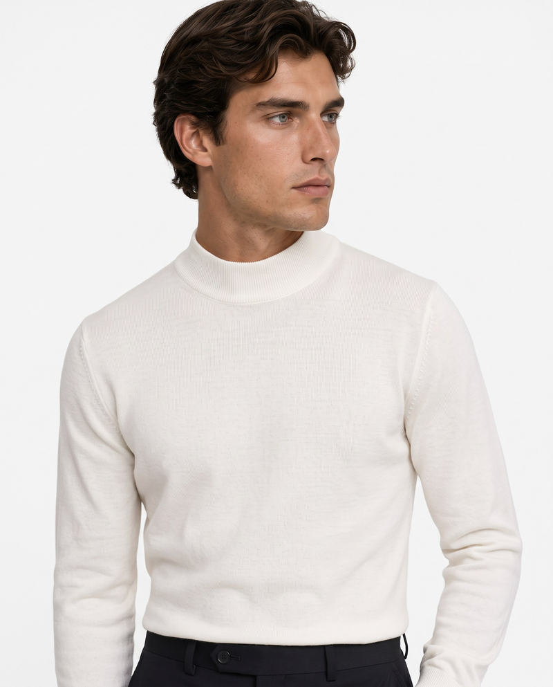 Full Fisherman Sweater Ecru