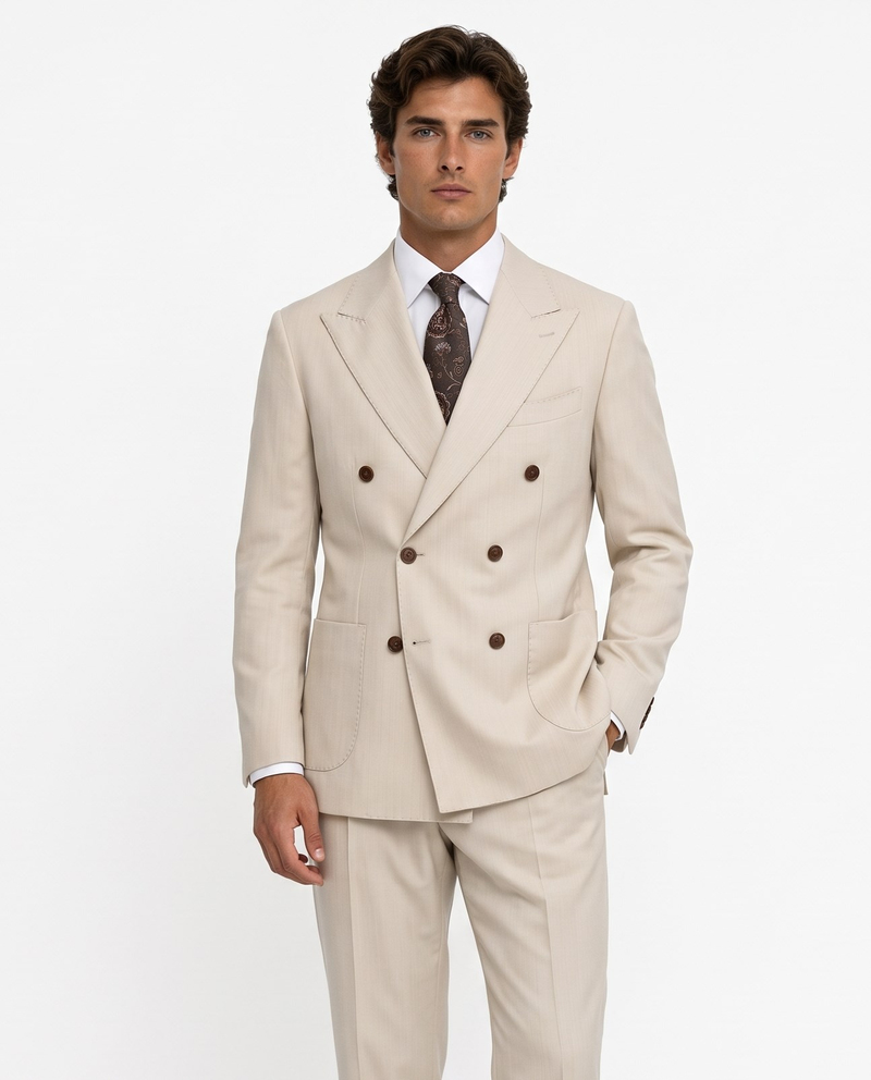 Sandy  Cross-Over Suit Bej