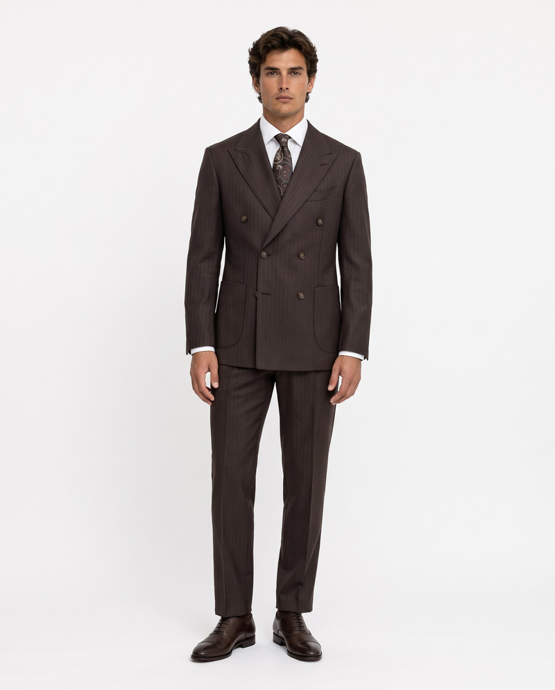 Sandy  Cross-Over Suit Brown
