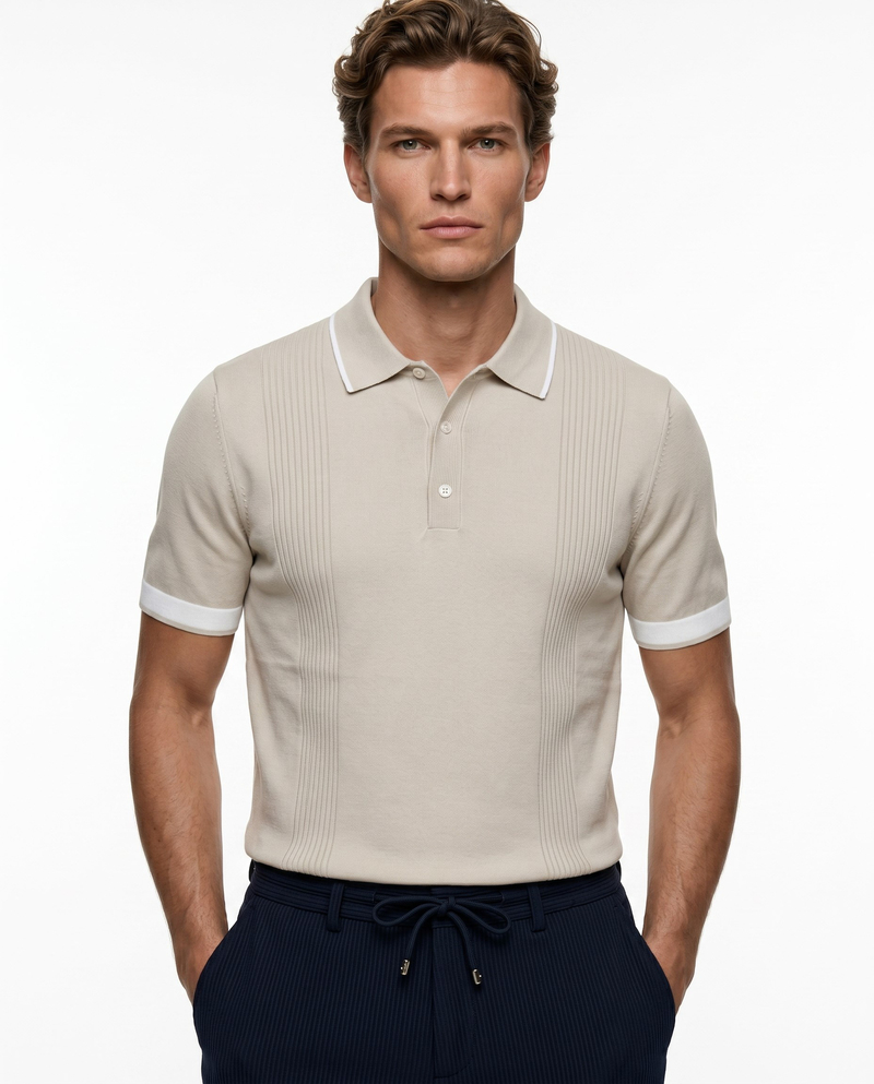 Bellagio Polo Triko T-Shirt Bej