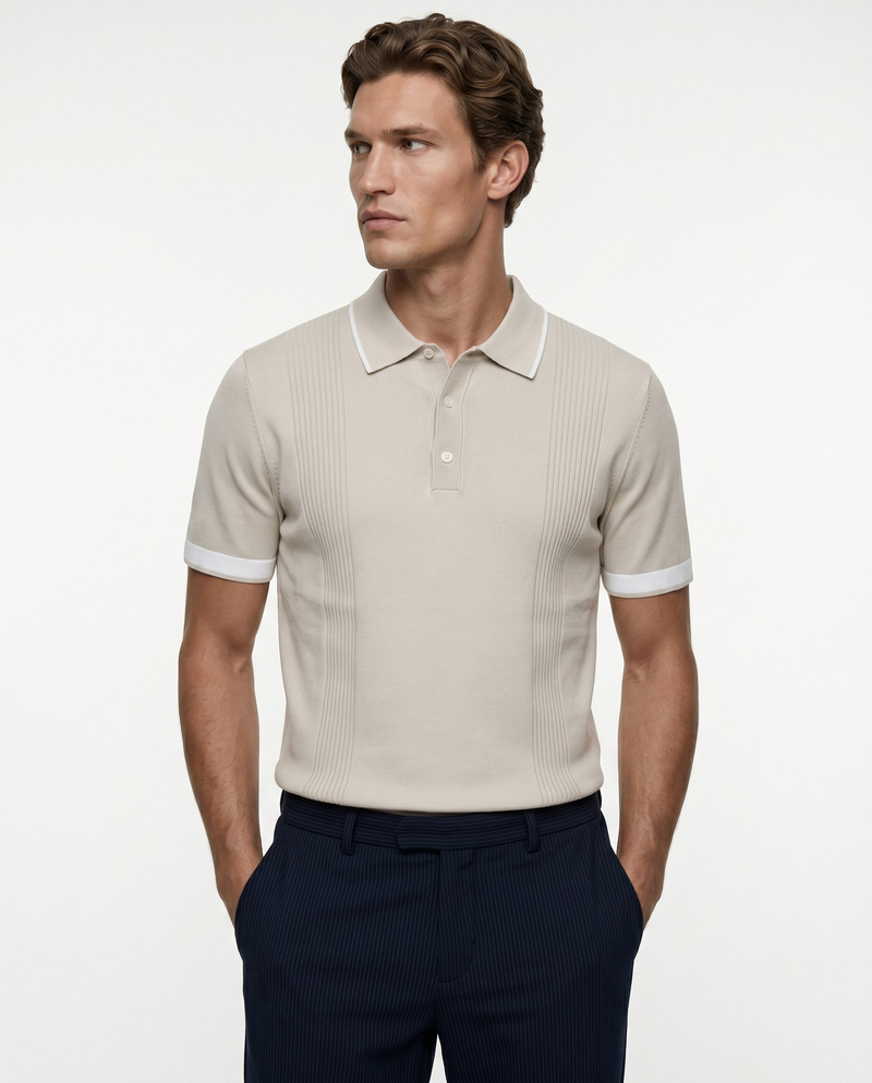 Bellagio Polo Triko T-Shirt Bej