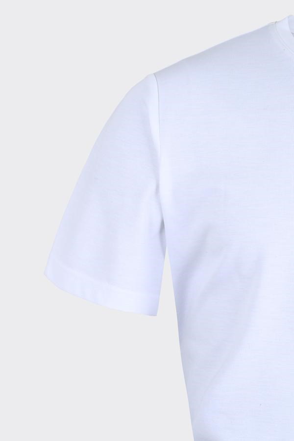 Bis.Yaka K.Kol T-Shirt Beyaz