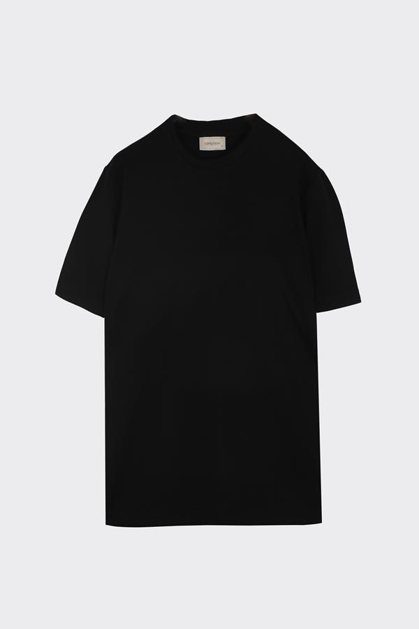 Crew Neck Short Sleeve T-Shirt Black