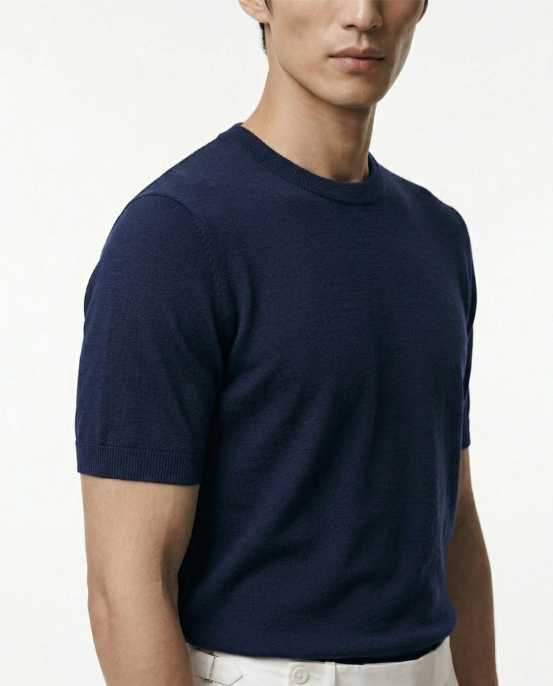 Noble Line Triko T-Shirt Lacivert