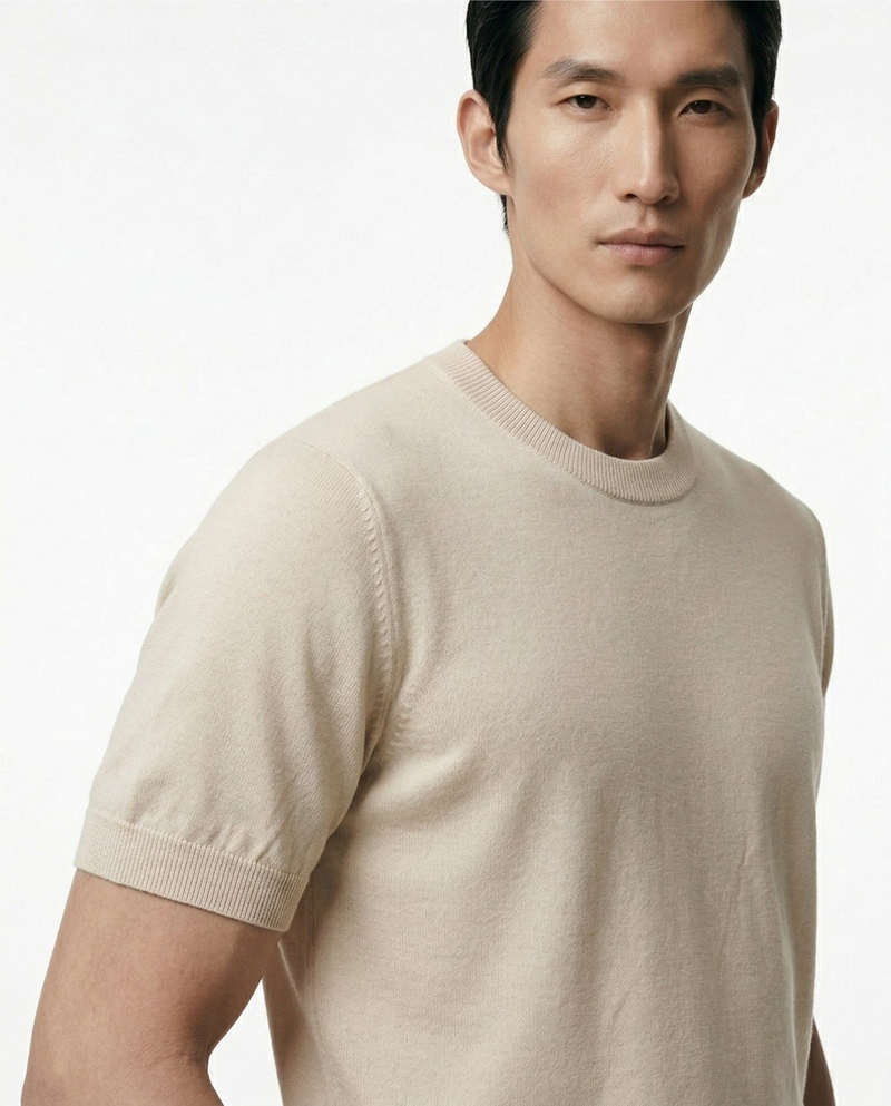 Noble Line Triko T-Shirt Bej