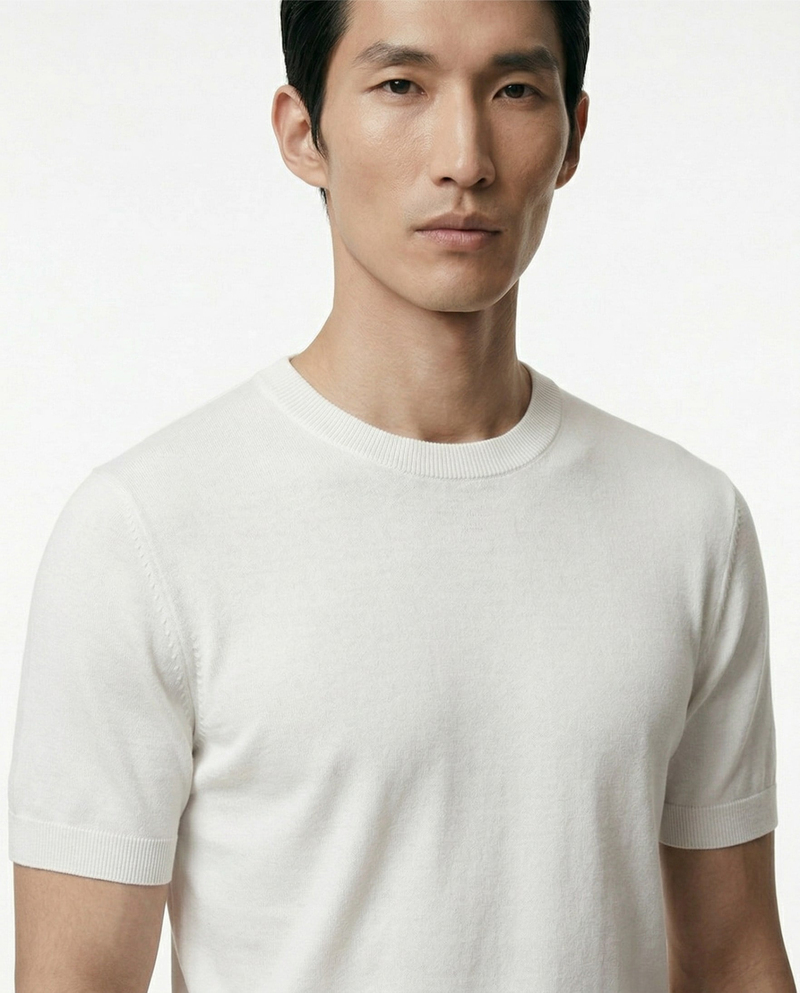 Noble Line Triko T-Shirt Beyaz
