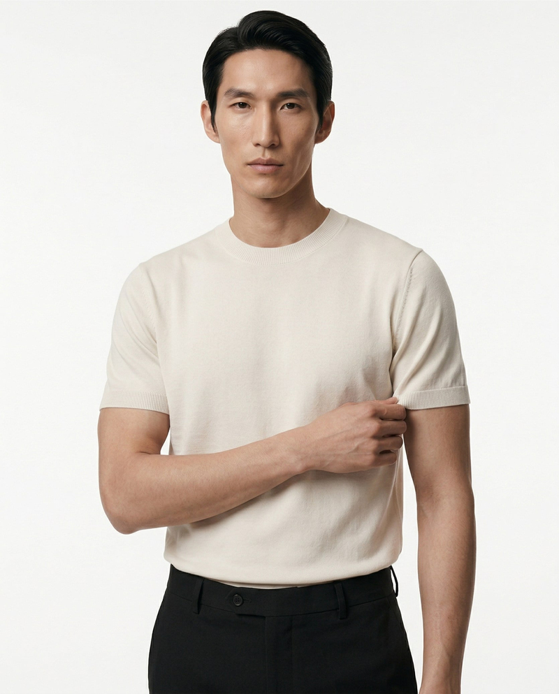 Noble Line Triko T-Shirt Bej