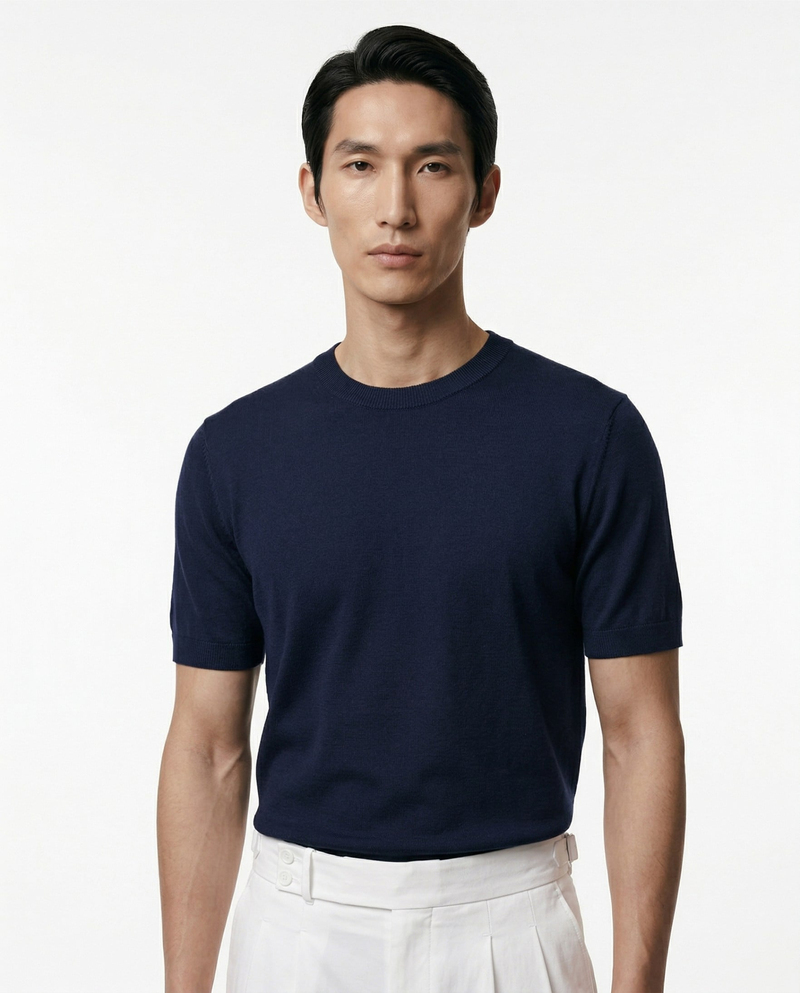 Noble Line Triko T-Shirt Lacivert