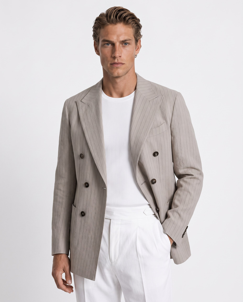Chester Cross-Front Jacket Bej