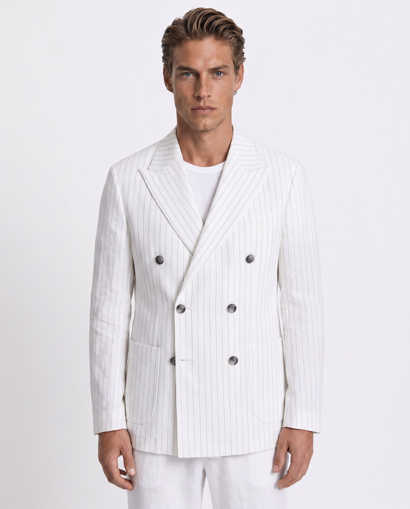 Chester Cross-Front Jacket White