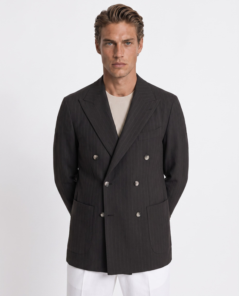 Chester Cross-Front Jacket Brown