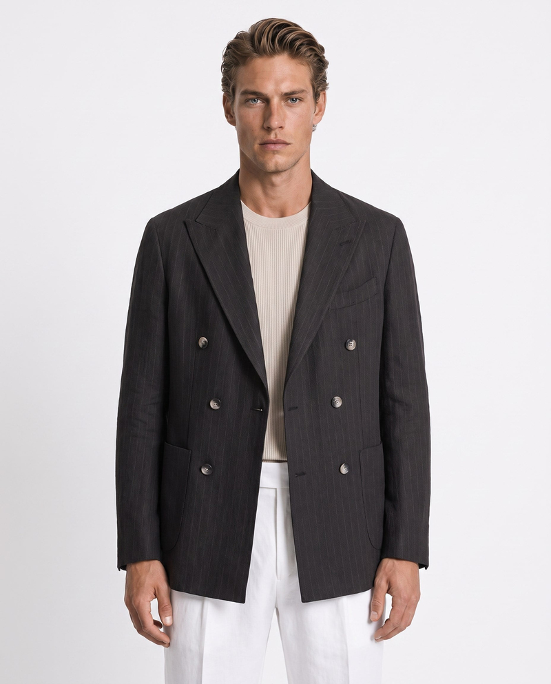 Chester Cross-Front Jacket Brown