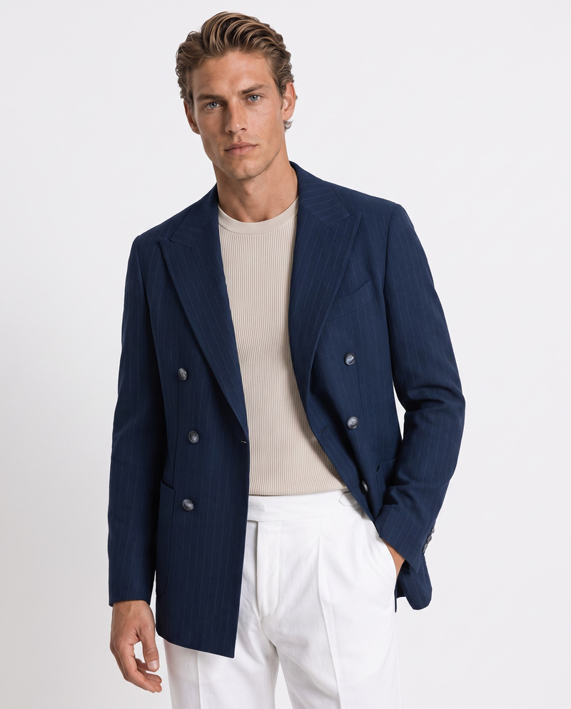 Chester Cross-Front Jacket Navy