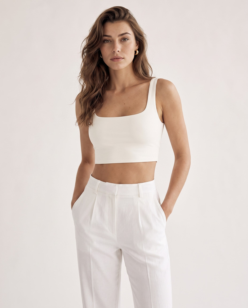 Kai Crop Beyaz