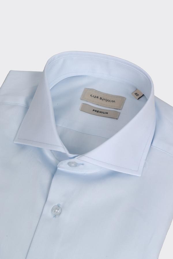 Italian-Collar Shirt Blue