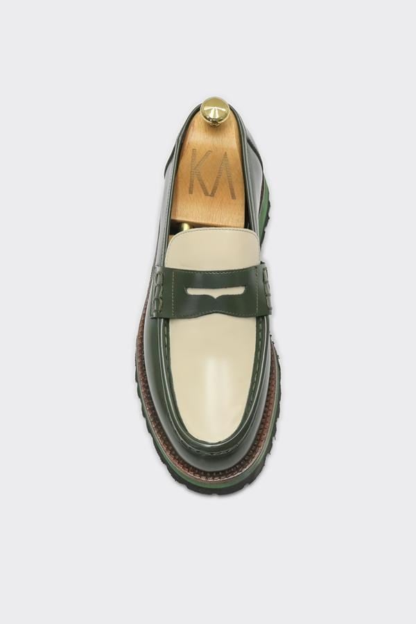 Loafer Ayakkabı Haki-Bej Açma