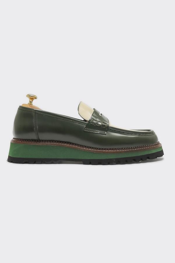 Loafer Ayakkabı Haki-Bej Açma