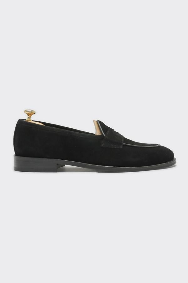 Loafer Ayakkabı Siyah Süet