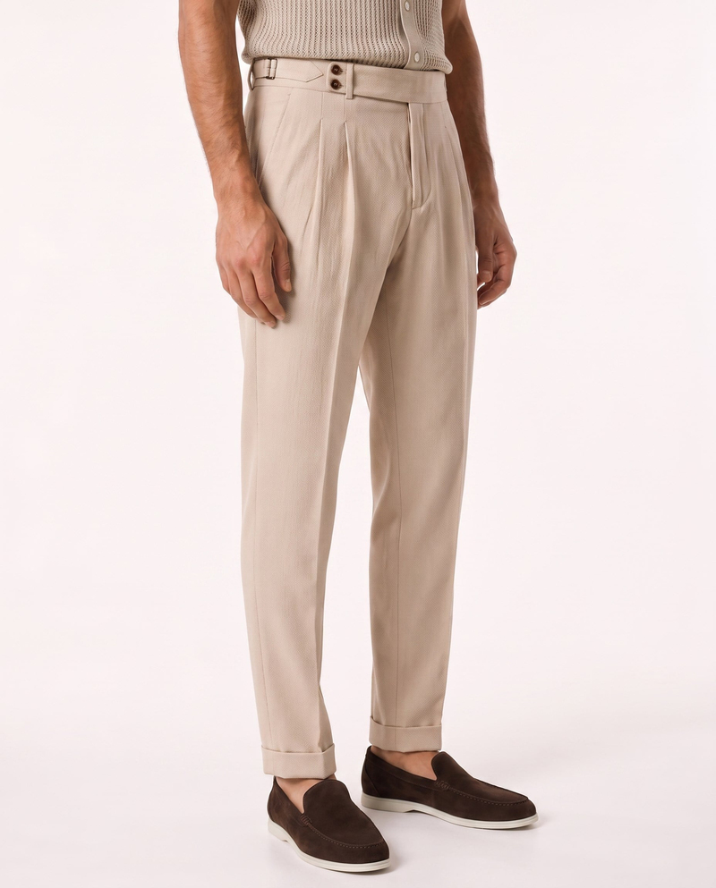 Lussor Double-Pile Pants Bej