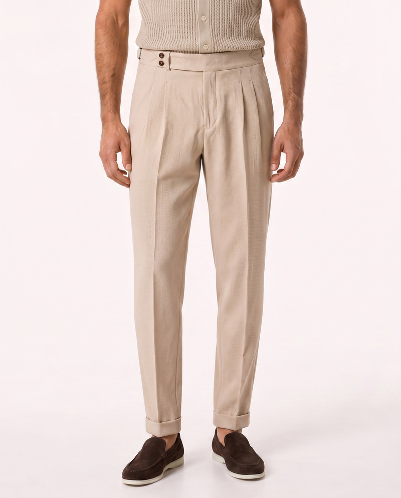 Lussor Double-Pile Pants Bej
