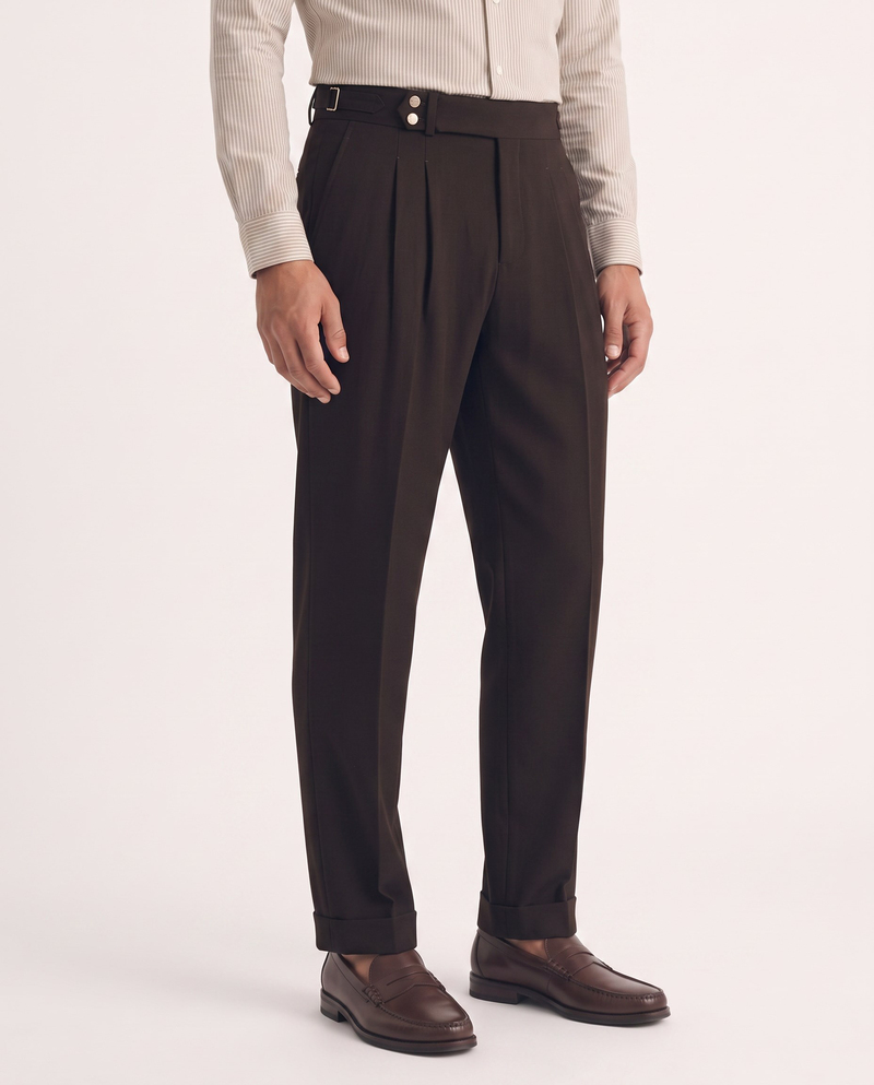 Lussor Double-Pile Pants Brown