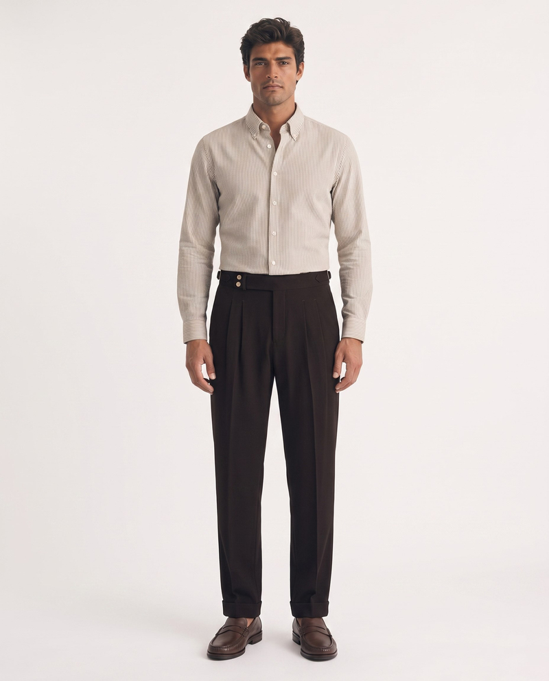 Lussor Double-Pile Pants Brown