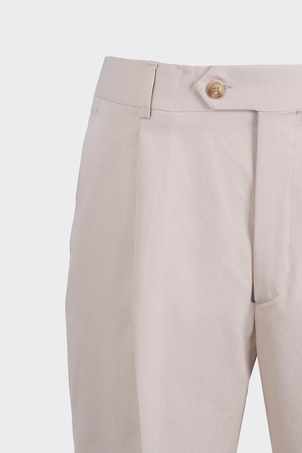Barcelona Modern Fit Pantolon Ekru