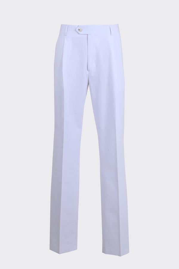 Barcelona Modern Fit Pantolon Beyaz