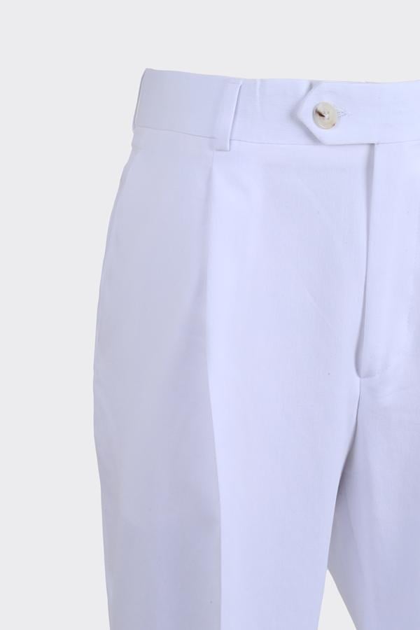 Barcelona Modern Fit Pantolon Beyaz