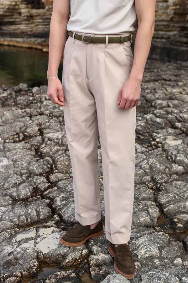 Modern Fit Pantolon Bej